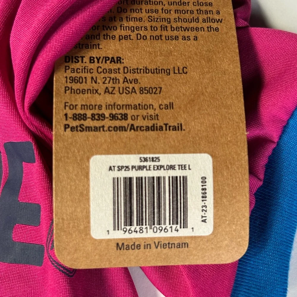 New Top Paw EXPLORE Bright & Breezy dog t-shirt L